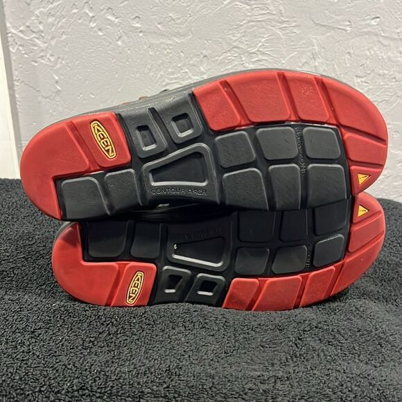 🔥 KEEN Uneek Paracord Woven Slip-On Sandals Red/Gray/Brown Sz 11.5 - PERFECT - Picture 9 of 12